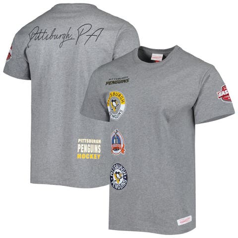 Men's Mitchell & Ness Heather Gray Pittsburgh Penguins City Collection T-Shirt