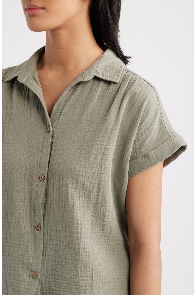Devin Gauze Shirt, Alternate, color, NEW LAUREL