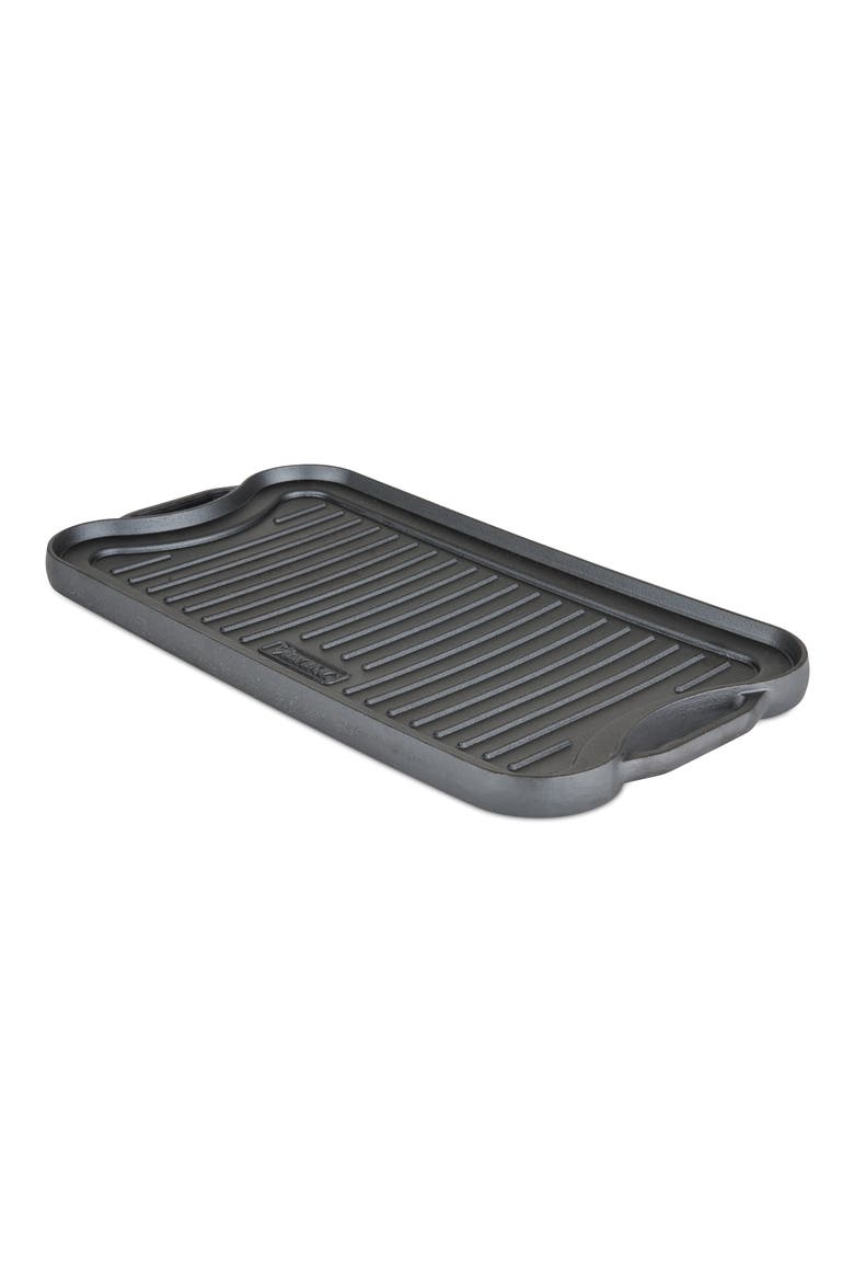 20-Inch Cast Iron Double Burner Reversible Griddle & Grill, Main, color, BLACK