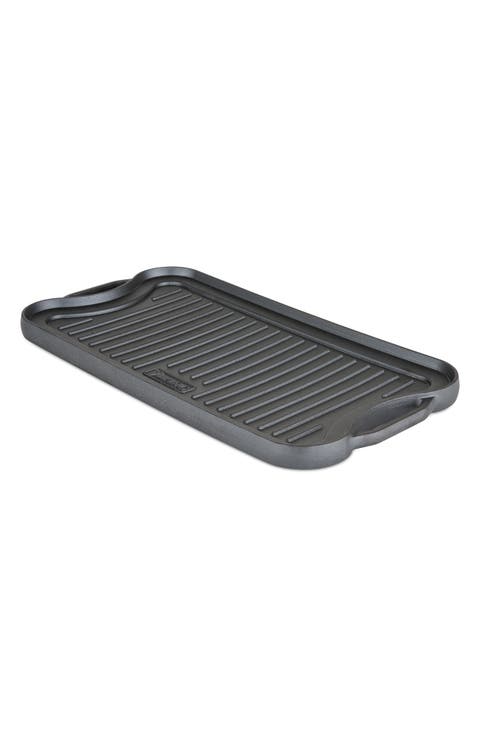 20-Inch Cast Iron Double Burner Reversible Griddle 
Grill