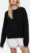 Blu Pepper Contrast Trim Crew Sweater