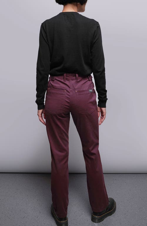 Wildfang The Essential Cotton Twill Utility Pant In Burgundy