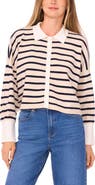 1.STATE Stripe Button-Up Sweater