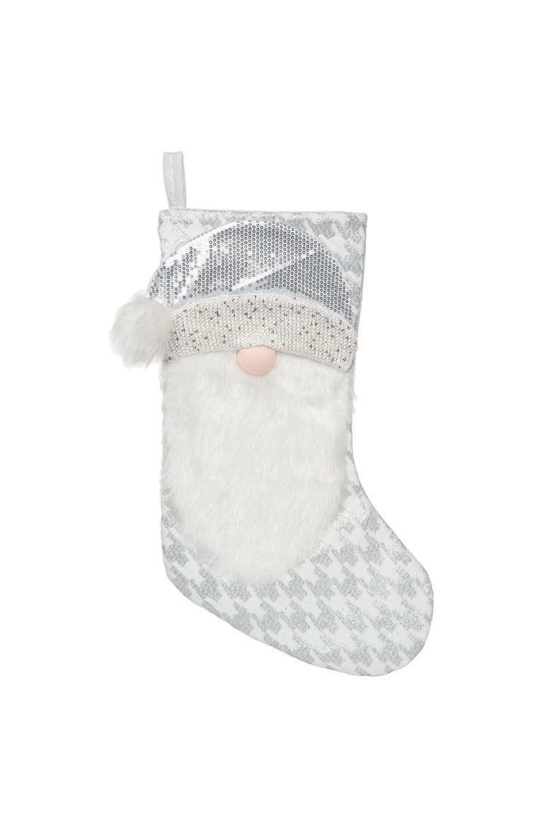 Multicolored Christmas Glam Santa Stocking Polyester, Main, color, Multicolored