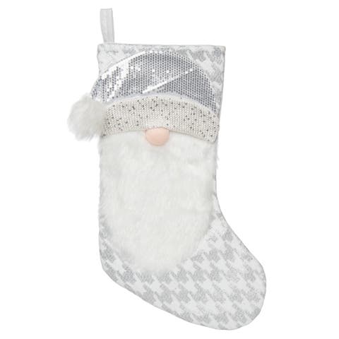 Multicolored Christmas Glam Santa Stocking Polyester