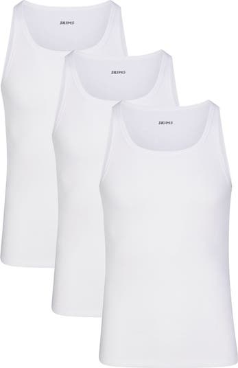 3-Pack Rib Stretch Cotton Tanks