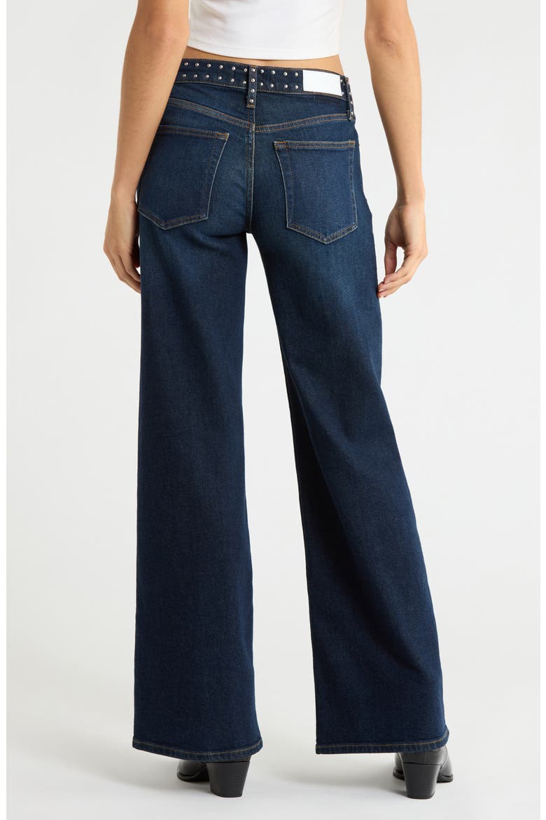 Studded Wide Leg Jeans, Alternate, color, BARELY WESTERN STUD
