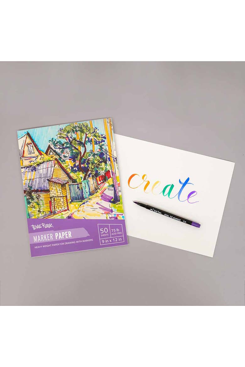 Marker Paper Pad 50 Sheets, Alternate, color, Multicolored