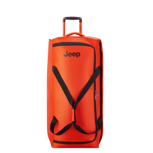 Jeep Js009d 31 Inch Two Wheel Rolling Travel Duffle Bag In Orange