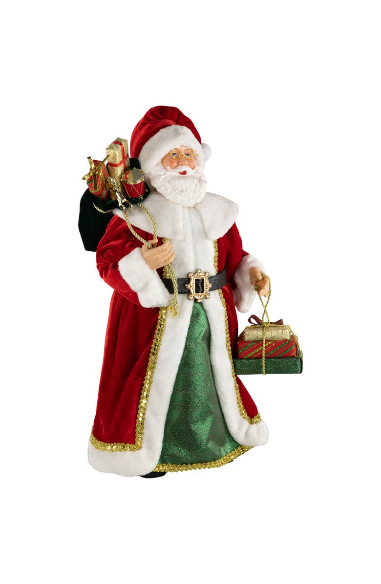 Northlight Nordic Style Santa Claus with Gifts Christmas Figure - 24", Alternate, color, Red