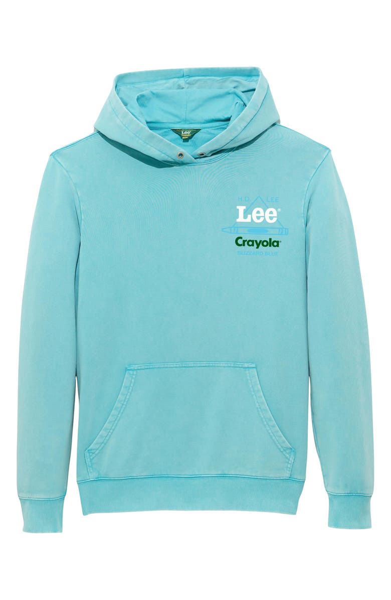 Lee x Crayola Logo Graphic Hoodie, Alternate, color, Blizzard Blue