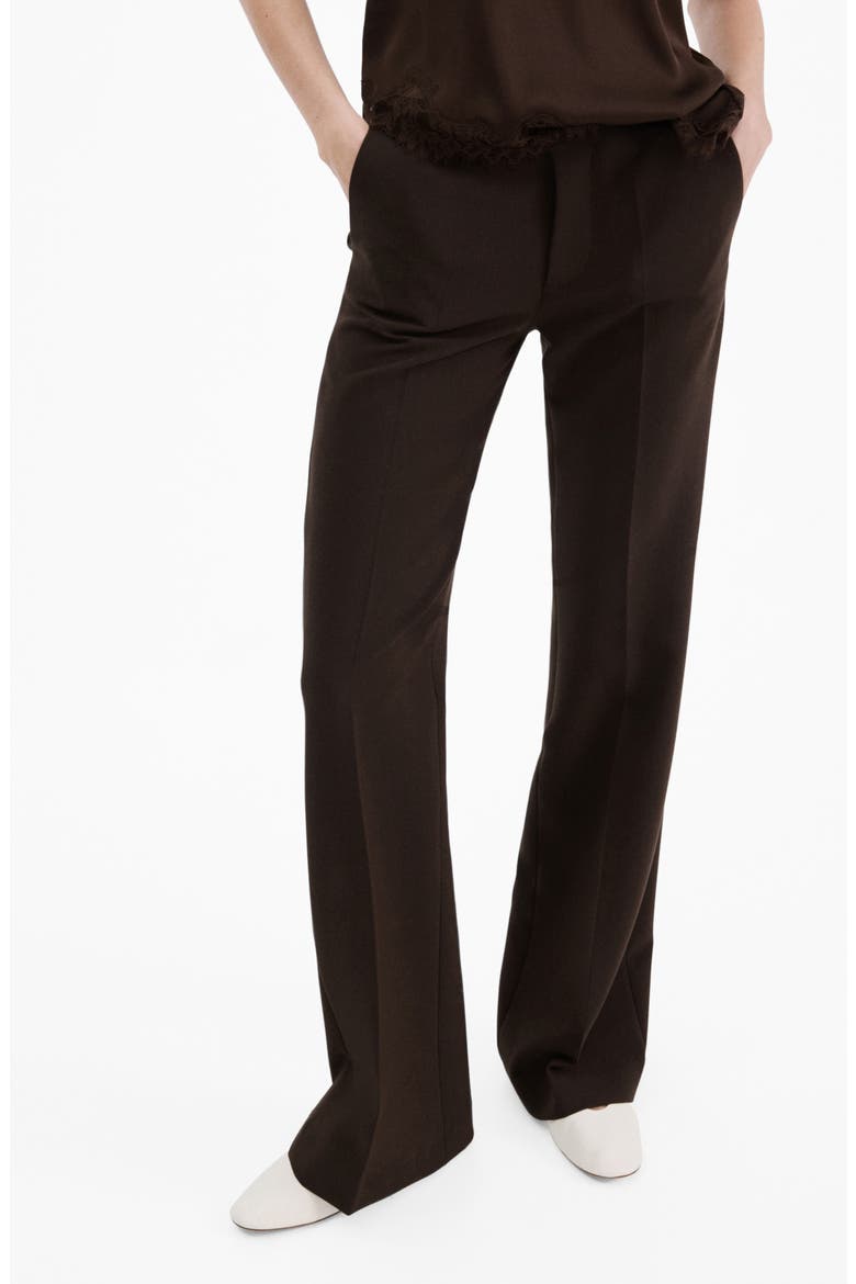 Mid Rise Flare Pants, Main, color, CHOCOLATE