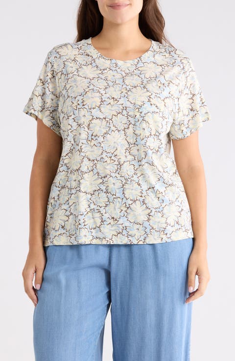 Cotton Blend Pocket T-Shirt (Plus)