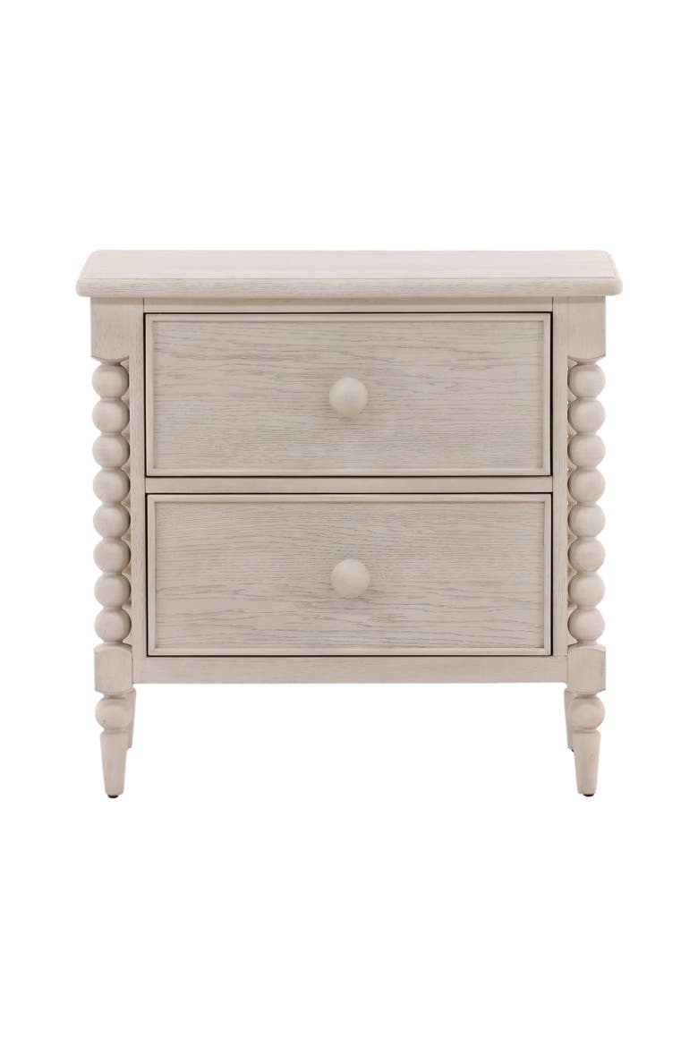 Maribel Two-Drawer Nightstand, Alternate, color, White Wash
