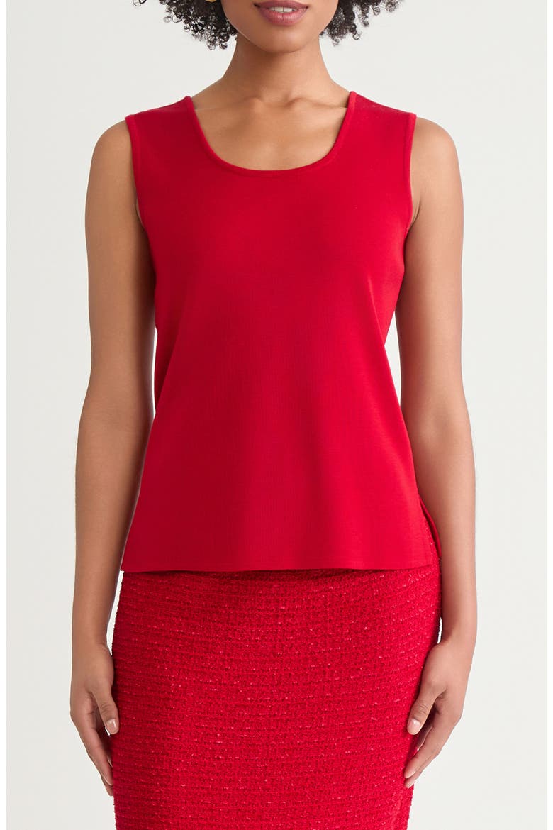 Scoop Neck Mid Length Knit Tank, Main, color, HOLIDAY