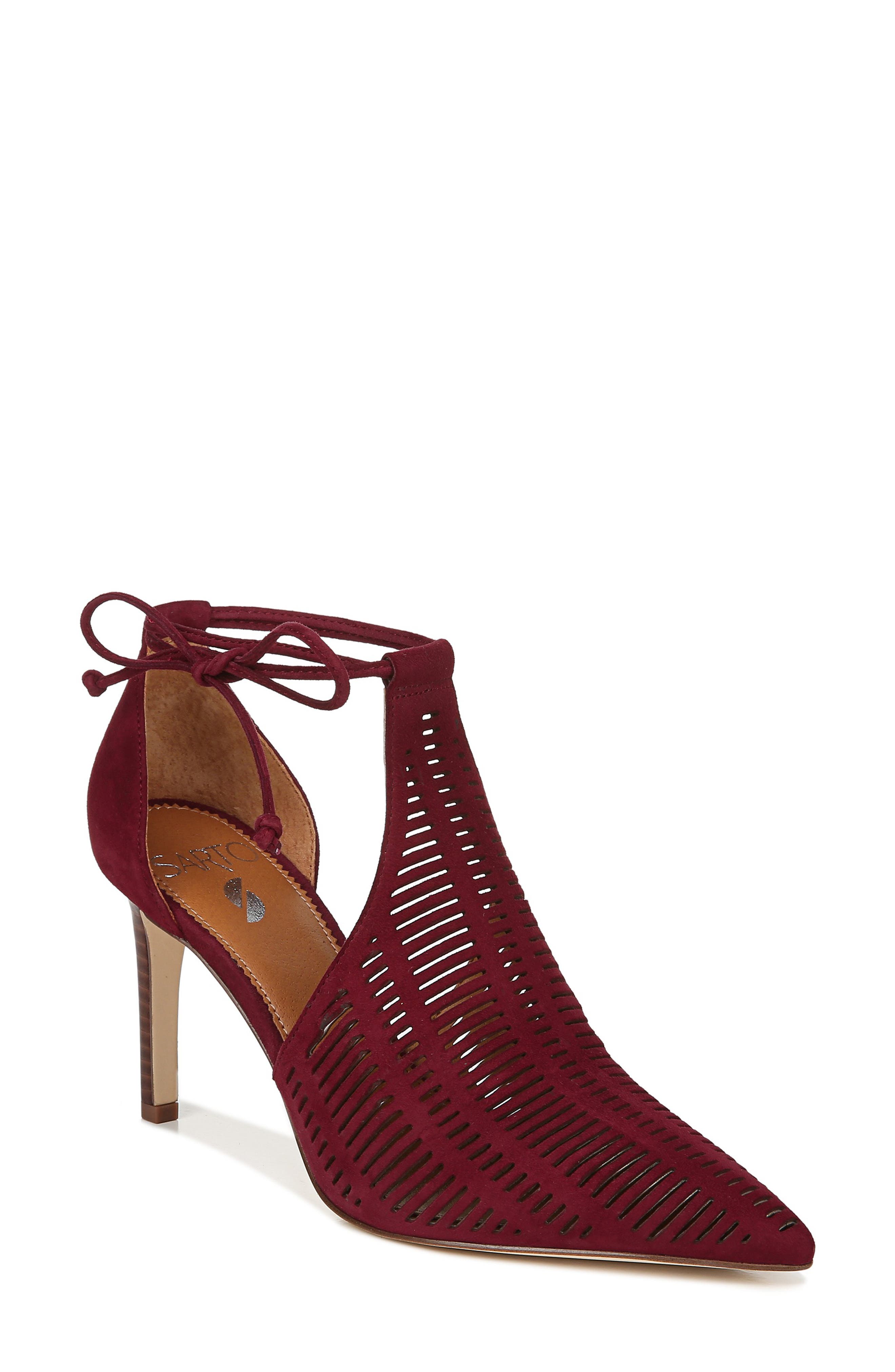SARTO by Franco Sarto Krista Perforated Ankle Wrap Pump, Main, color, 