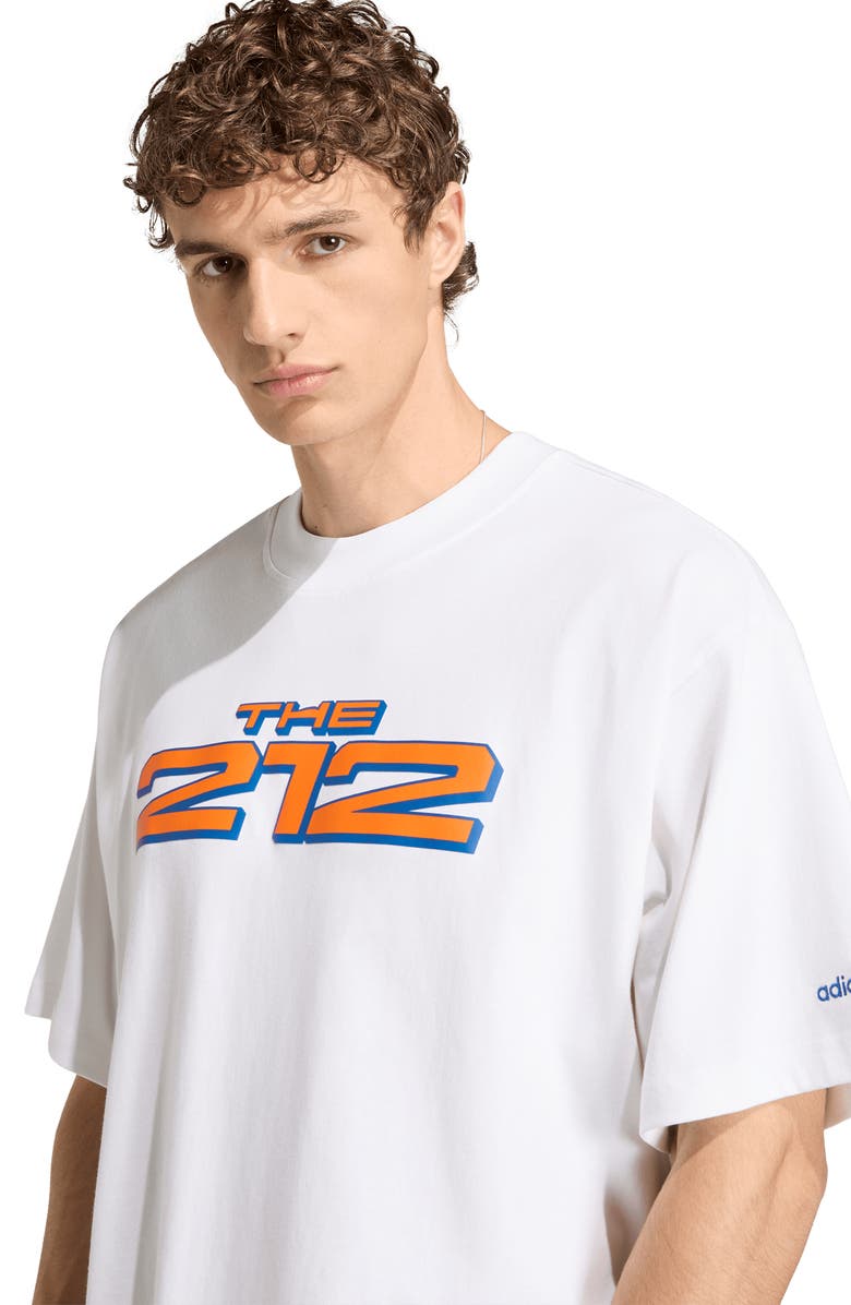 adidas New York City Cotton Graphic T-Shirt, Alternate, color, White/ Collegiate Royal