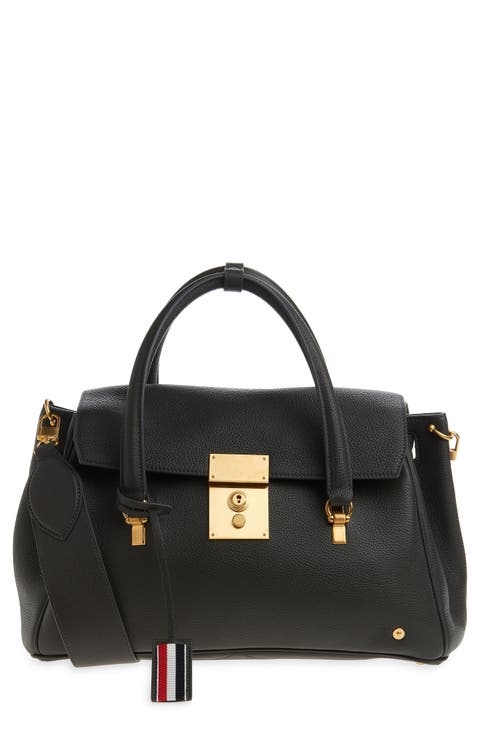 Bolton Pebble Grain Leather Satchel