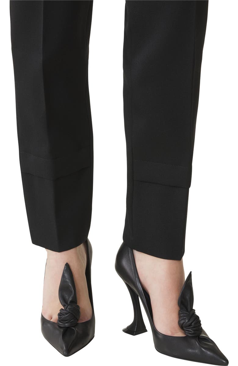 Lanvin MIDNIGHT STEP LEATHER BOW PUMP, Alternate, color,