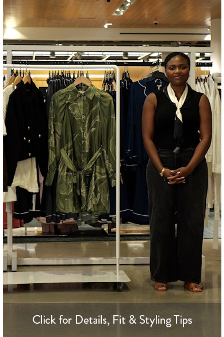 Silvie Long Sleeve Tie Belt Shirtdress video