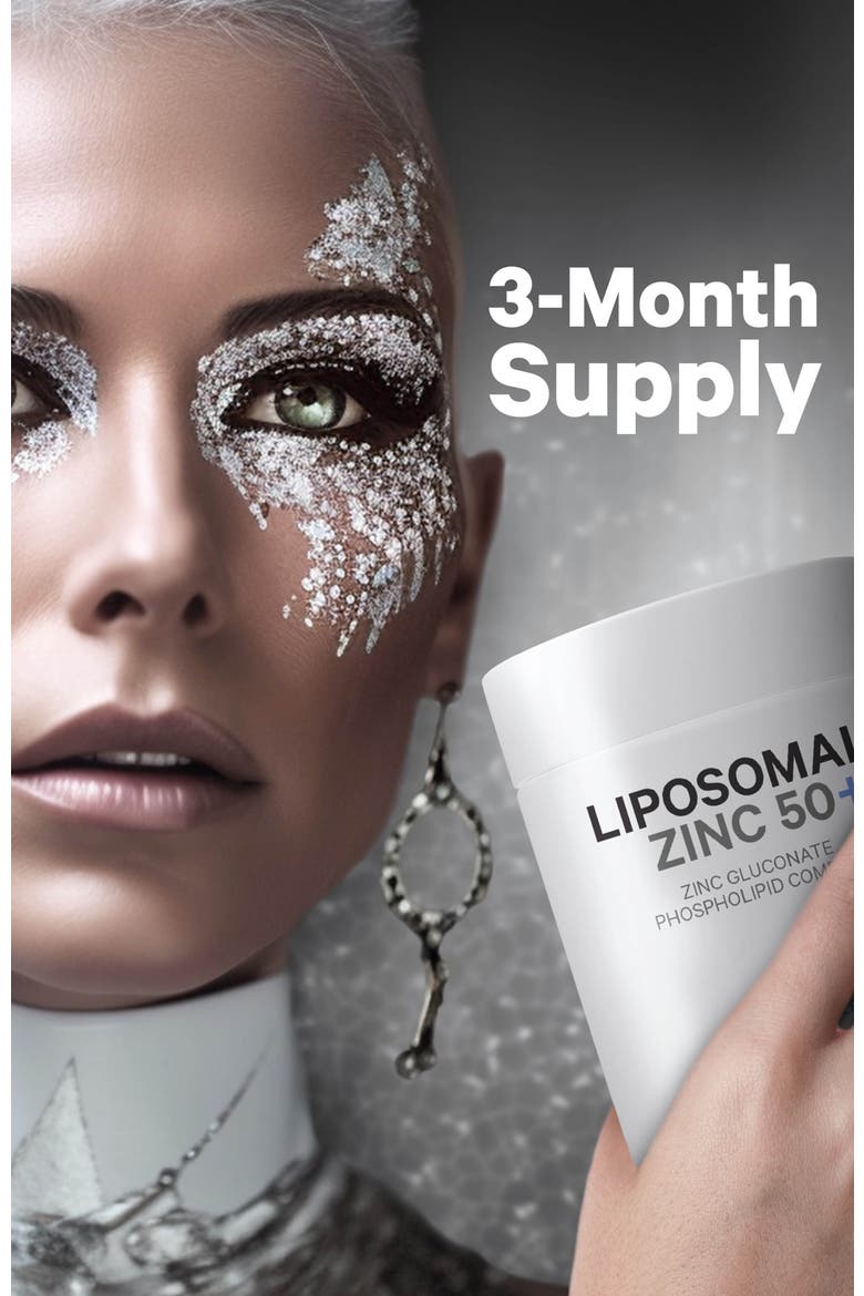 Liposomal Zinc Gluconate 50 mg Mineral Supplement, Alternate, color, White