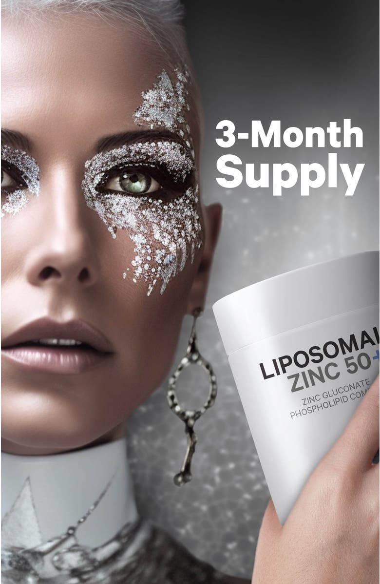 Codeage Liposomal Zinc Gluconate 50 mg Mineral Supplement, Alternate, color, White