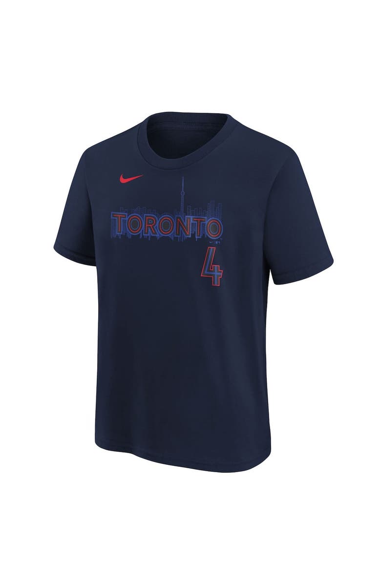 Nike Youth Nike George Springer Navy Toronto Blue Jays Fuse City Connect Name & Number T-Shirt, Alternate, color, 