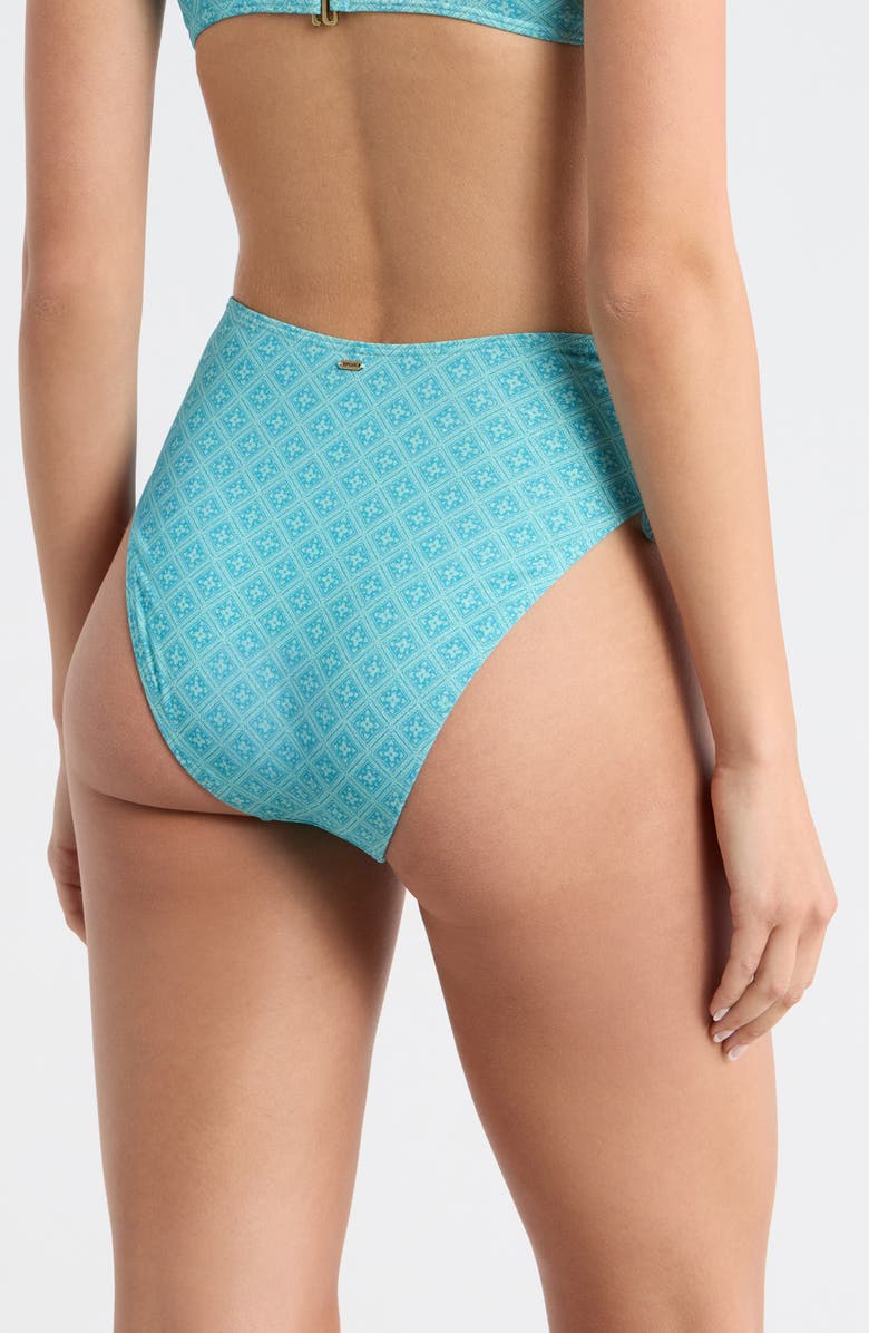Rip Curl Moon Geo High Waist Bikini Bottoms, Alternate, color, Blue