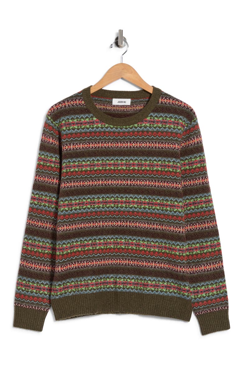 Fair Isle Geo Crewneck Sweater, Main, color, FAIR ISLE MULTI