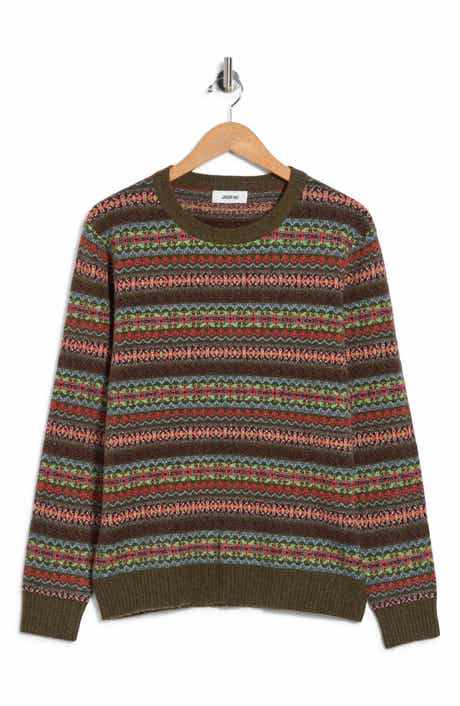Fair Isle Geo Crewneck Sweater