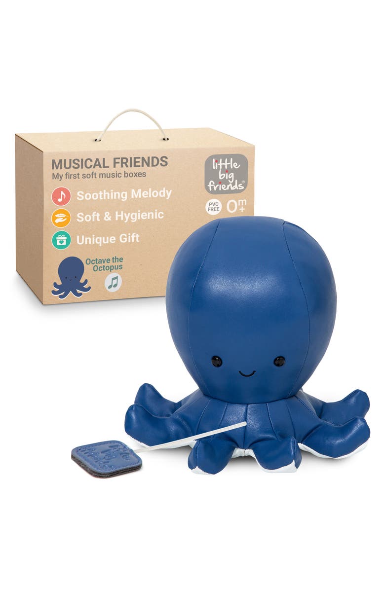 Little Big Friends Musical Animals - Octopus, Plush Baby Music Box, Nursery Toy & Décor, Alternate, color, Blue