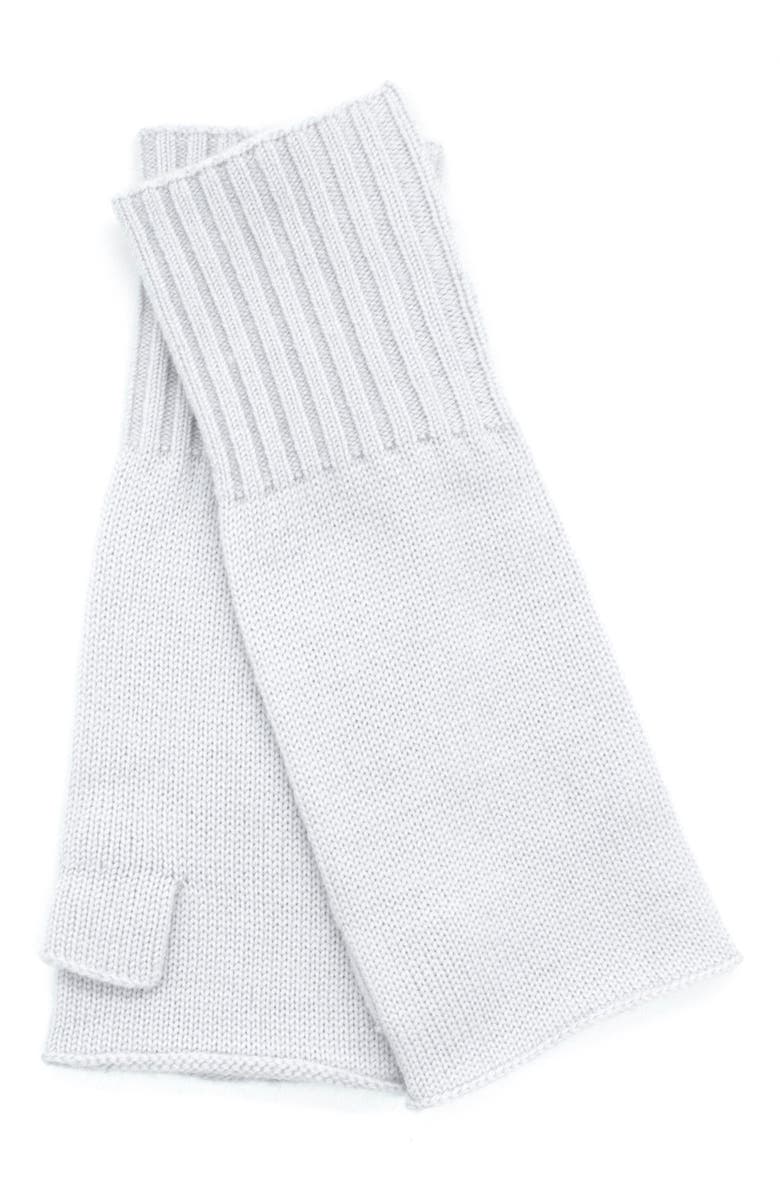 Portolano Merino Wool Fingerless Gloves, Main, color, Frost