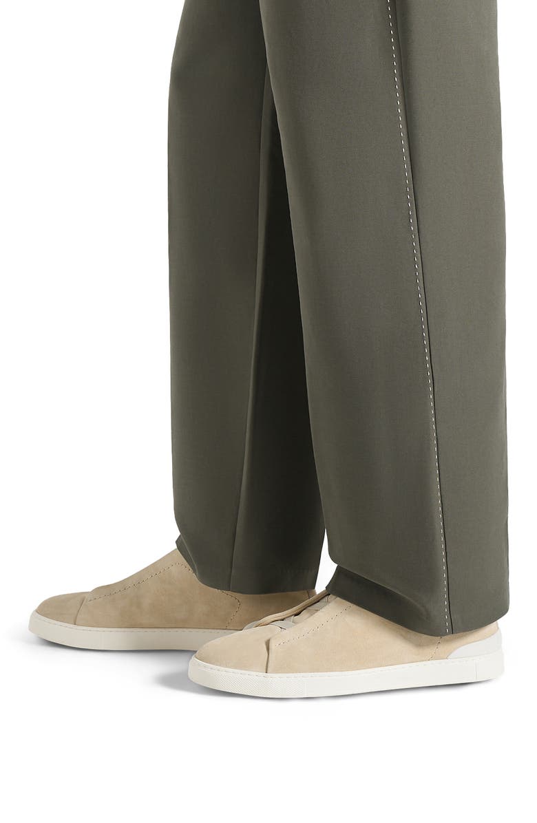 Manière De Voir Henri Foldover Trousers, Alternate, color, Olive
