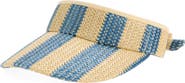 Lele Sadoughi Stripe Raffia Visor