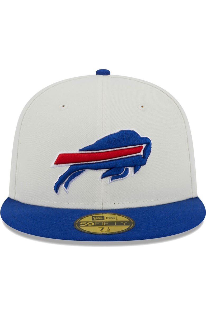New Era Men's New Era Cream Buffalo Bills Retro 59FIFTY Fitted Hat, Alternate, color, 