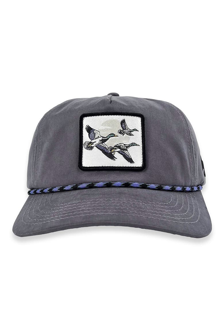 Duck & Cover Rope Trim Baseball Cap, Alternate, color, GRAY
