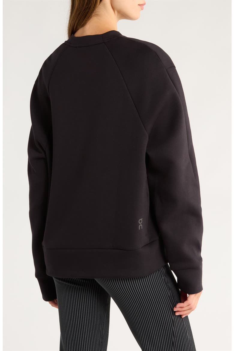 Focus Tech Crewneck Sweatshirt, Alternate, color, BLACK