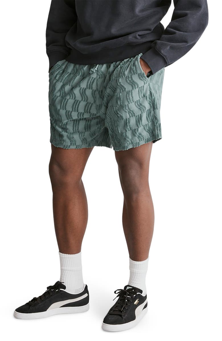 Madewell Everywear Jacquard Terry Shorts, Main, color, 