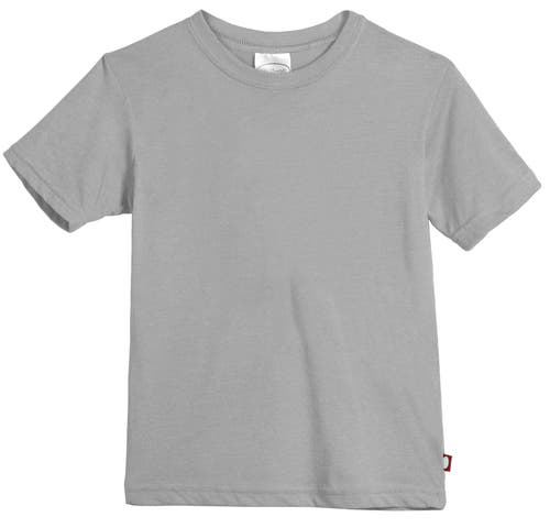 City Threads Kids' Boys Organic Cotton Soft Jersey Short Sleeve Crew Tee In Gray