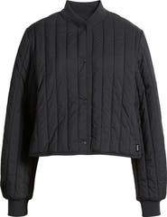 Rains Banja Water Resistant Channel Quilted Bomber Jacket