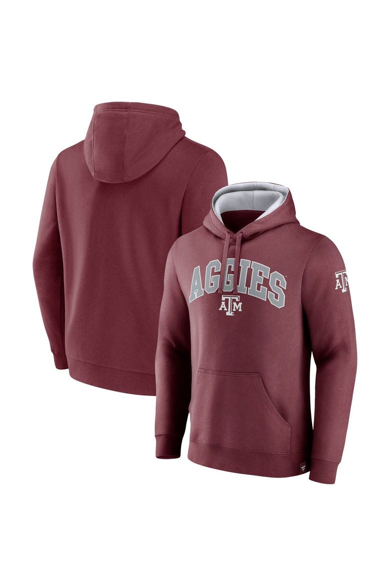 Men's Fanatics Branded Maroon Texas A&M Aggies Arch & Logo Tackle Twill Pullover Hoodie, Main, color, Maroon