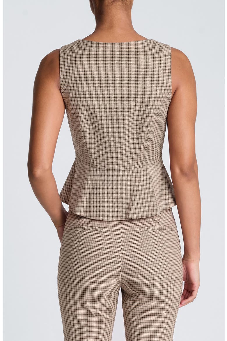 Curved Peplum Vest, Alternate, color, ARBOR GREEN MULTI