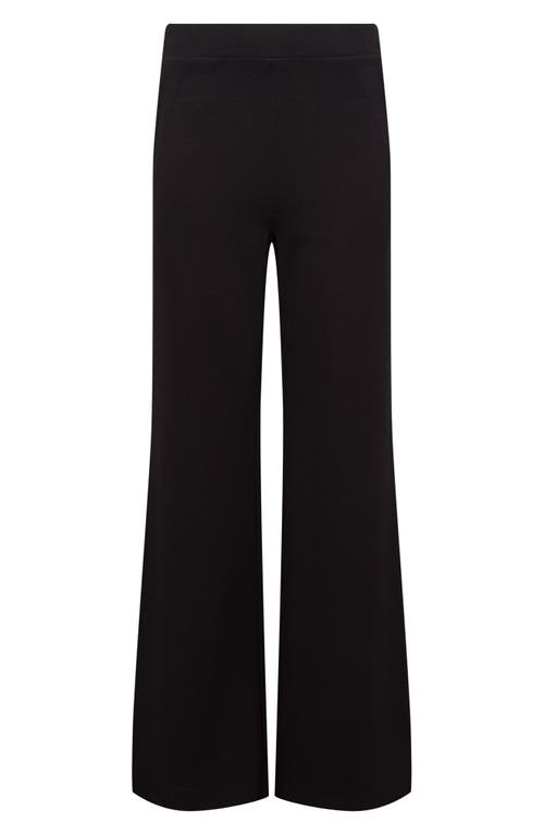 Isaac Mizrahi New York High Waist Wide Leg Pants In Black