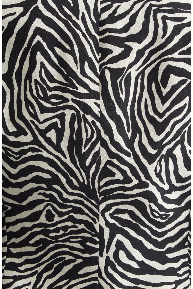Ernestine Zebra Print Blazer, Alternate, color, BLACK/ LINEN
