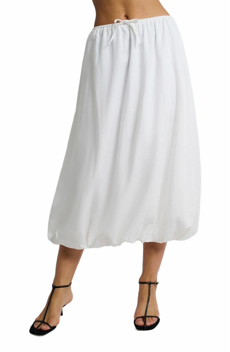 Onia Air Linen Bubble Maxi Skirt, Alternate, color, White