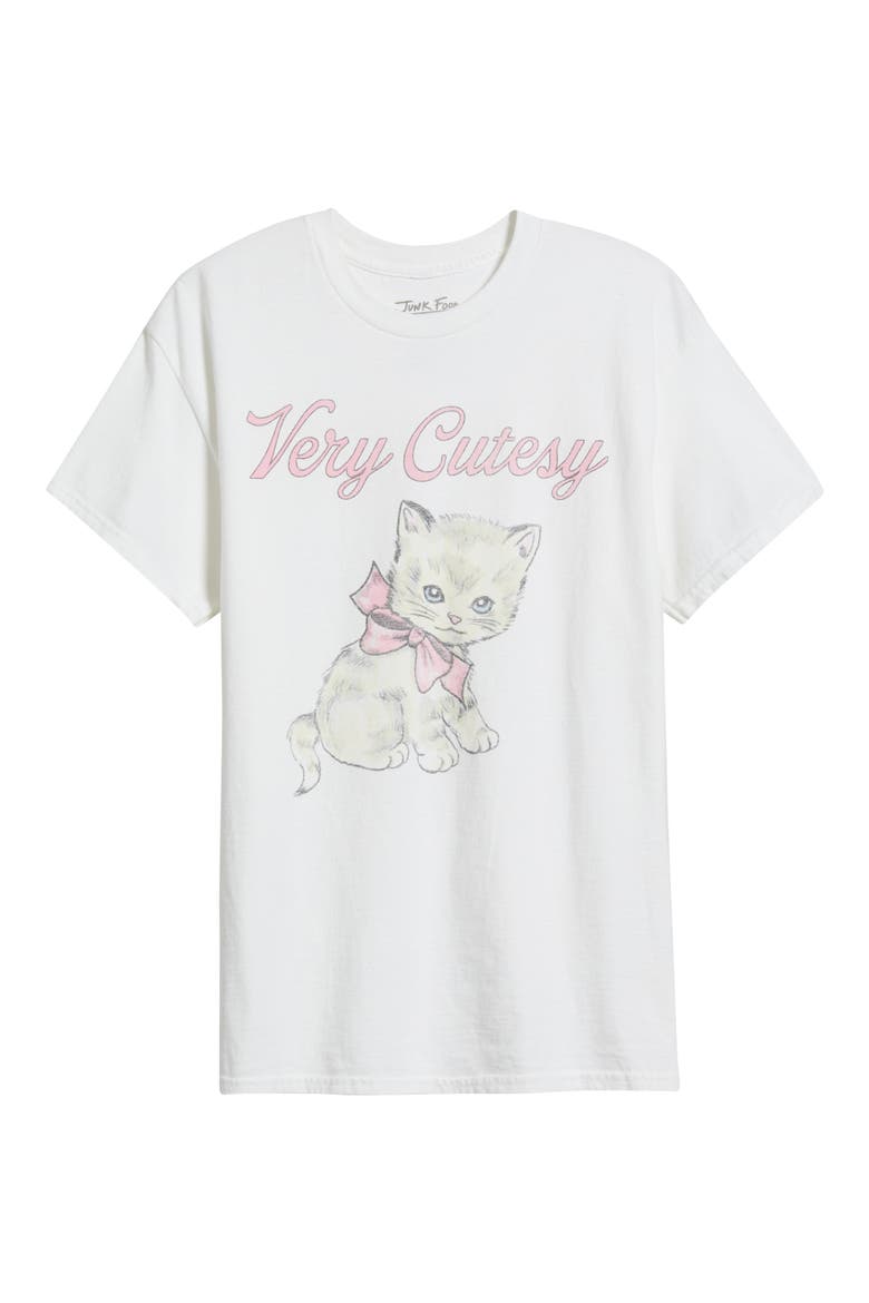 Very Cutesy Cotton Graphic T-Shirt, Alternate, color, WHITE