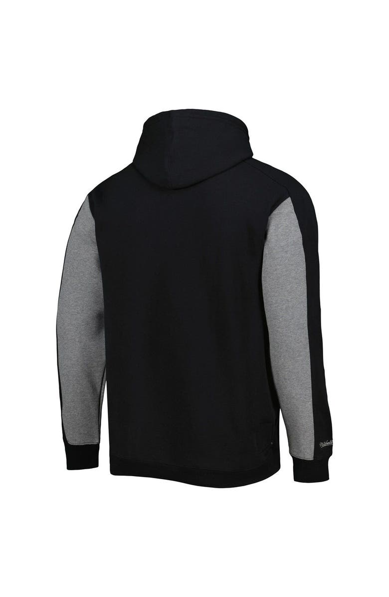 Mitchell & Ness Men's Mitchell & Ness Black/Gray Chicago White Sox Colorblocked Fleece Pullover Hoodie, Alternate, color, Black
