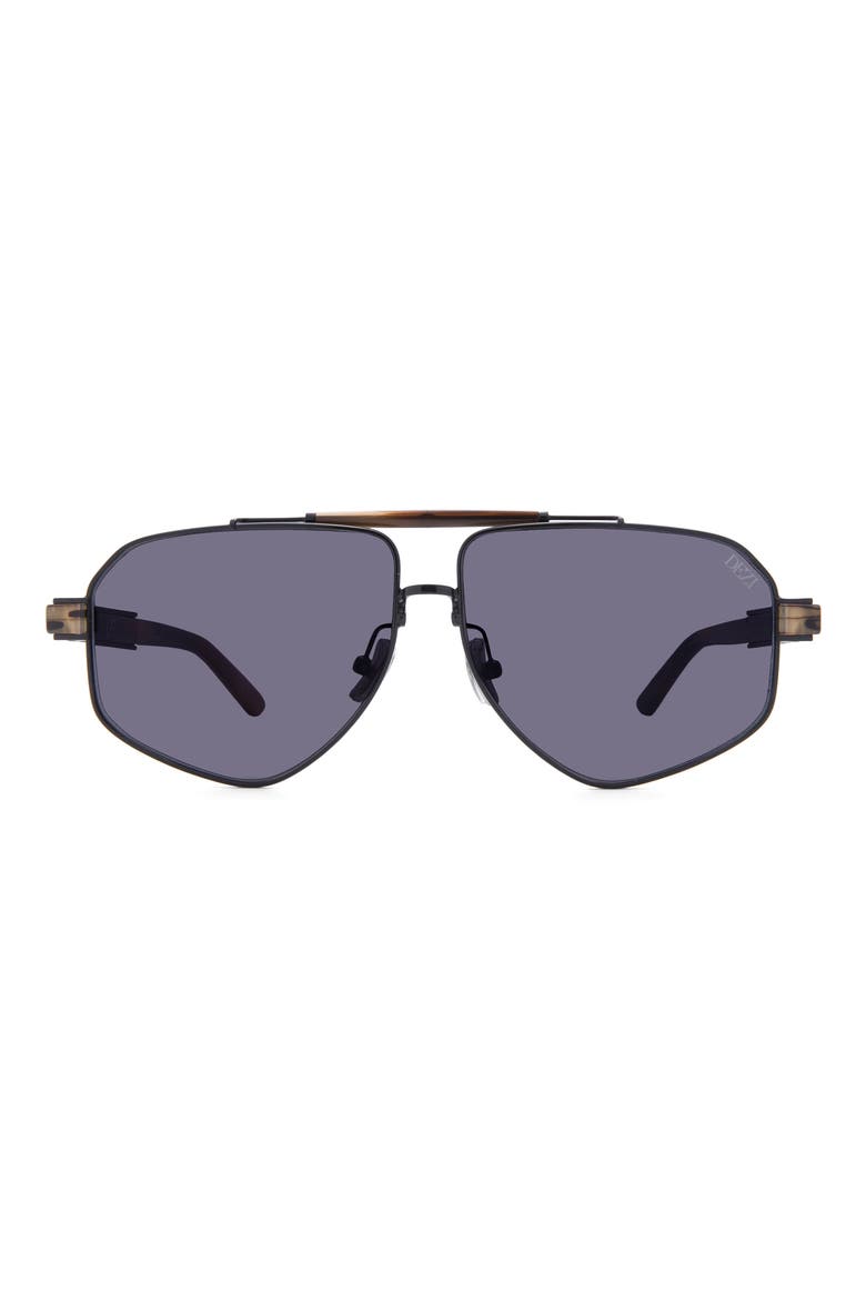 6FT 62mm Oversize Aviator Sunglasses, Main, color, ESPRESSO BEAN / SMOKE