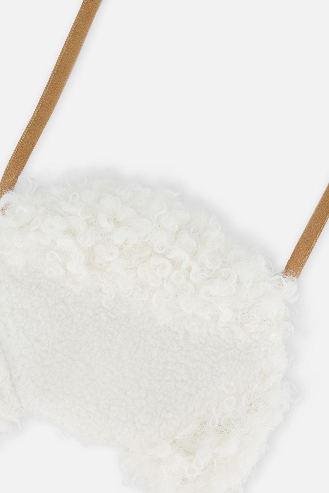 Plush Zipper Adjustable Strap Bag, Alternate, color, Off-White