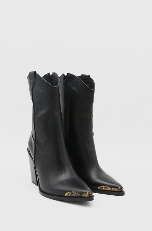 Stivali New York Western Cowboy Boots In Black